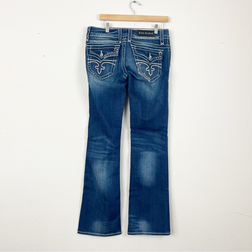 Rock Revival Jen Bootcut Jeans Embellished Size 31 - Picture 5 of 9